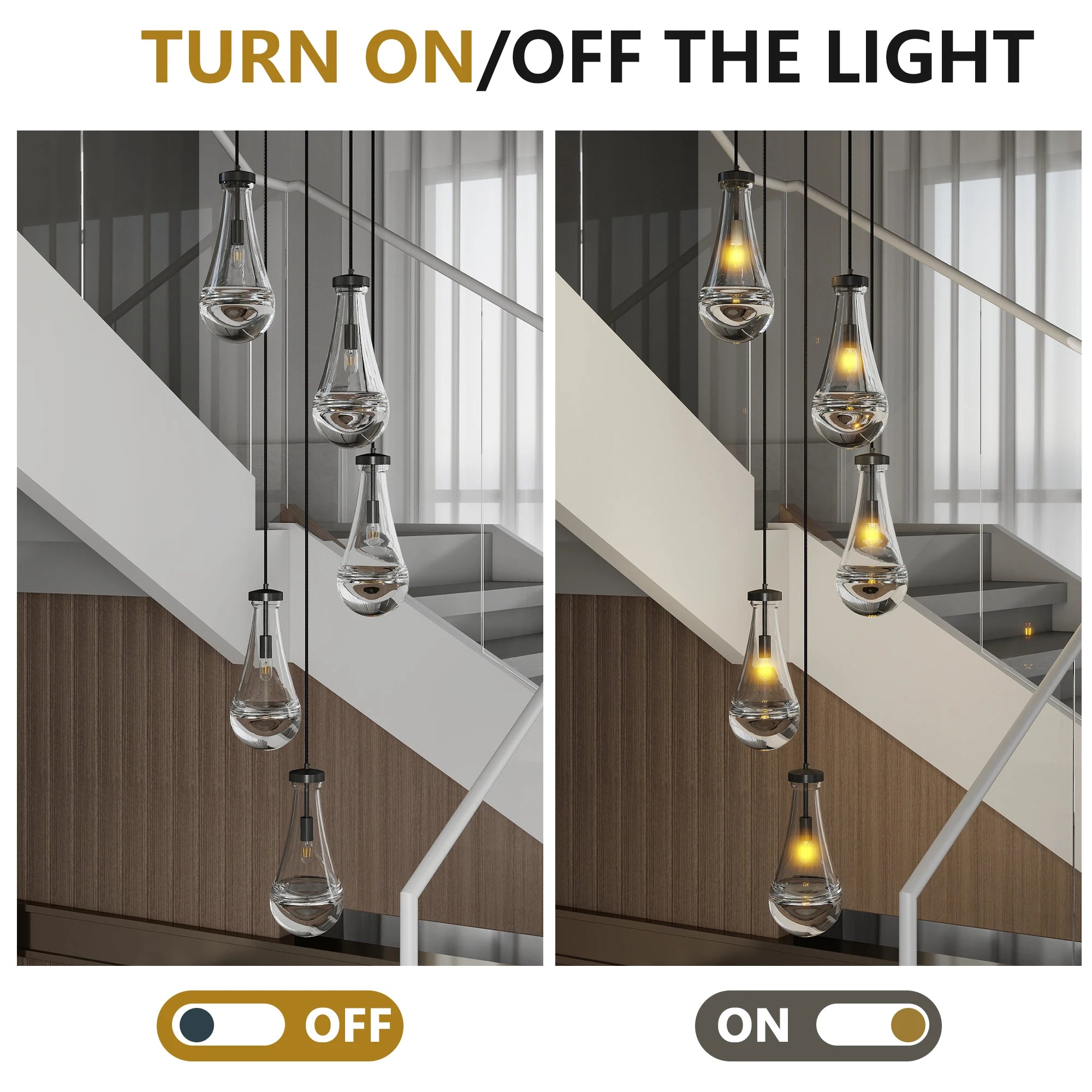 5 Light Cluster Pendant Lights, Black High Ceiling Chandeliers Adjustable, Living Room Pendant Light, Foyer Chandeliers