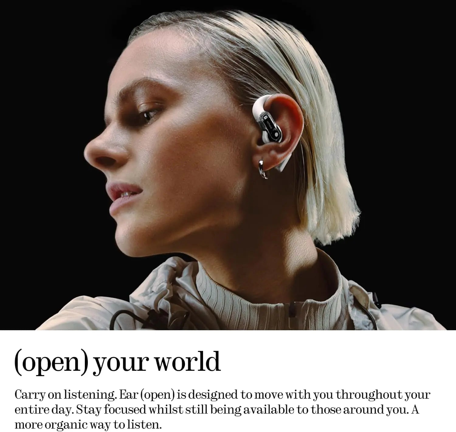 Lightweight Open-Ear Bluetooth Earbuds with Adjustable Hooks, Clear Calls, Fast Charging & 30-Hour Playback