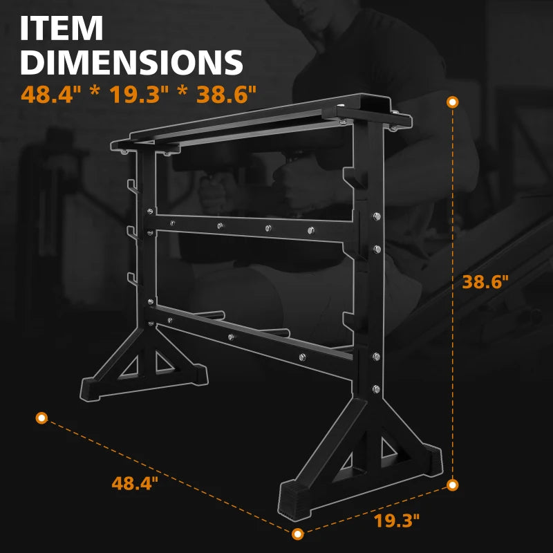 Dumbbell Rack Stand, Multifunctional Barbell Rack Weight Rack for Dumbbells, Heavy Duty Weight Storage Organizer Dumbbell Storag