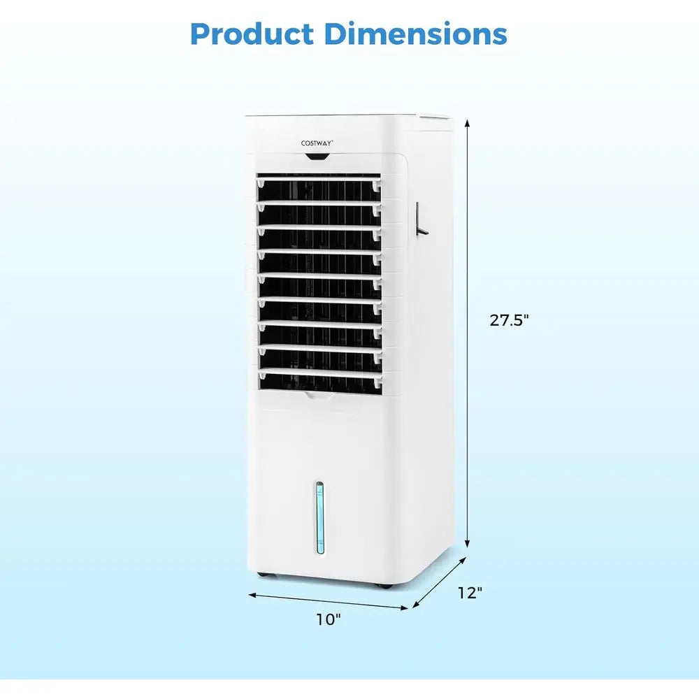 3-in-1 Portable Air Cooler, Heater, and Fan with 3 Speeds, 12-Hour Timer, 5.4L Tank, Ideal for Home and Office