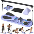 WARMOUNTS Pilates Board for Home Workout 7-in-1 Multifunctional Pilates Reformer Set with Timer Portable Foldable Equipment for