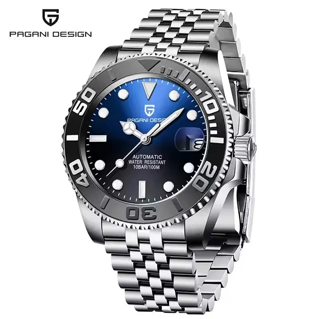 PAGANI DESIGN V2 40MM Luxury Men Mechanical Watch AR Coated Sapphire Glass Stainless steel waterproof Automatic Watches for men