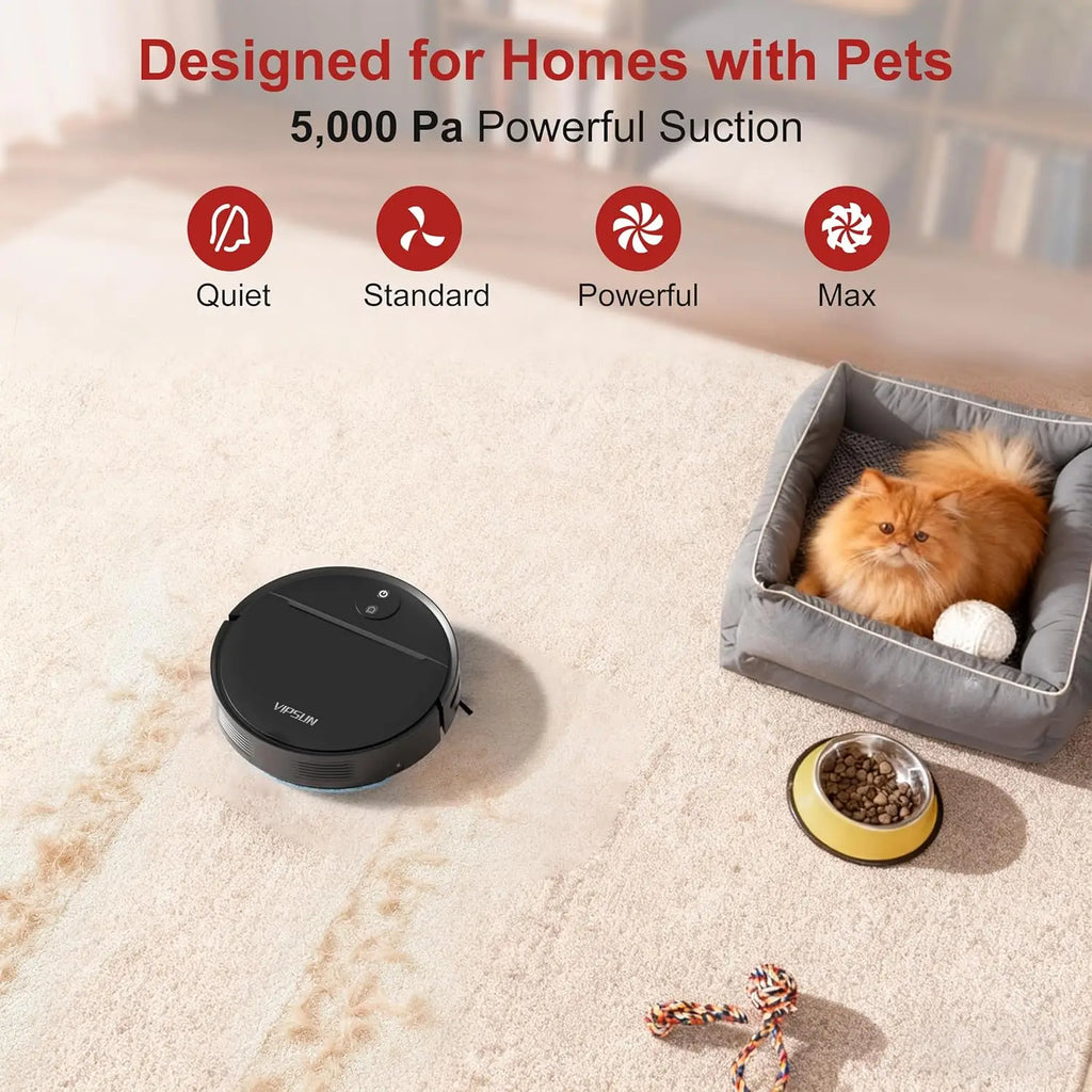 Smart Robot Vacuum and Mop Combo with 4000Pa Suction, App/Voice Control, Self-Charging for Home Cleaning