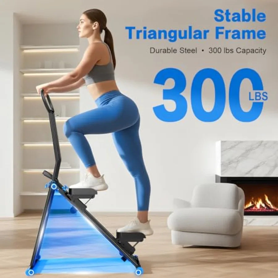 HXD-ERGO Stair Stepper for Home New Version 6 Adjustable Resistance Vertical Climber Cardio Exercise Machine Folding Stair Clim