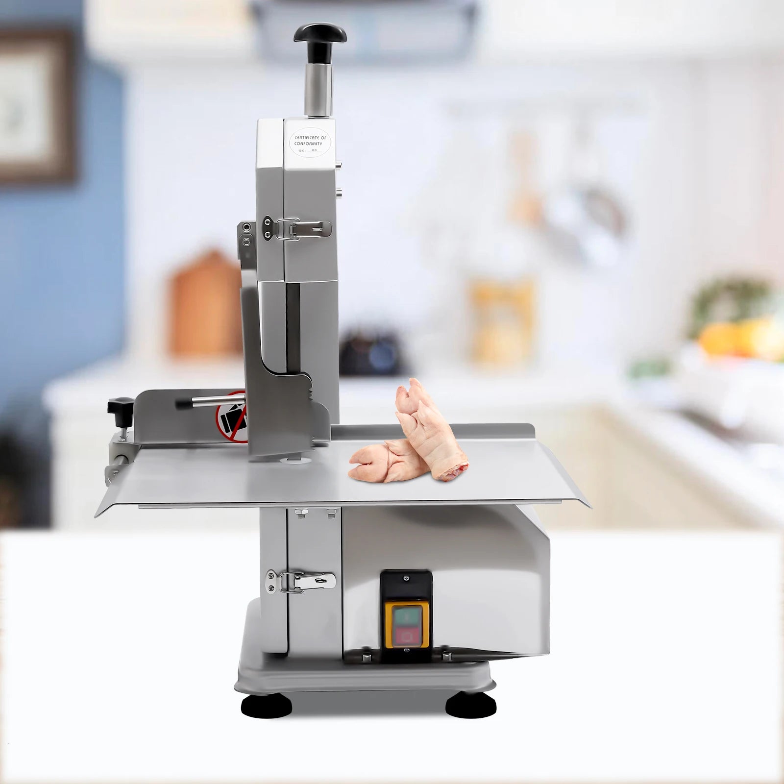 650W Electric Meat Slicer 110V US Standard Stainless Steel Pork Trotter Cutting Machine Adjustable Thickness Food Cutter