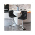 Adjustable Height Velvet Bar Stools with Backs, Modern Upholstered Chrome Base, Comfortable Tufted Design for Home Pub and