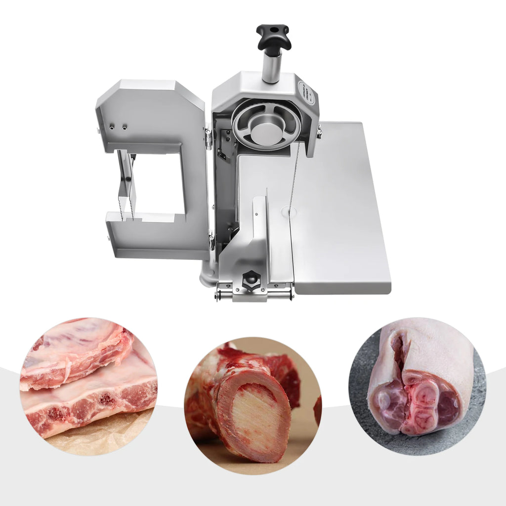 650W Electric Meat Slicer 110V US Standard Stainless Steel Pork Trotter Cutting Machine Adjustable Thickness Food Cutter
