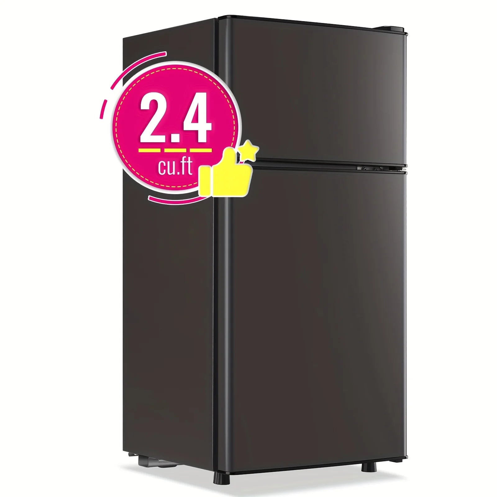 WANAI Compact Refrigerator 3.2 CU.FT Mini Freezer Fridge with Single Door, Adjustable Temperature & ABS Panel Suitable for Dorm, Office, Apartment, Small Space Cooling, Thermostat System, Plug-in ( Plug)