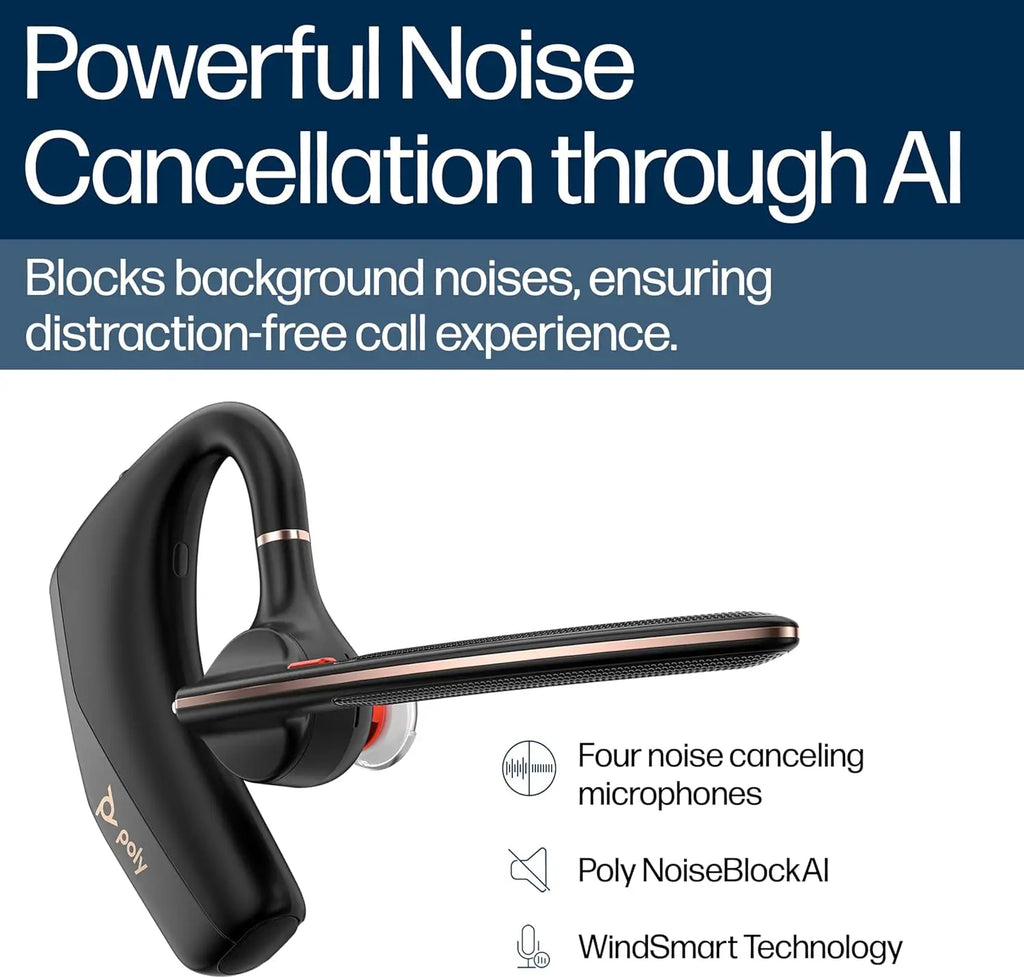 Noise-Canceling Bluetooth Headset with Charging Case, 30-Hour Battery, All-Day Comfort for Work Calls