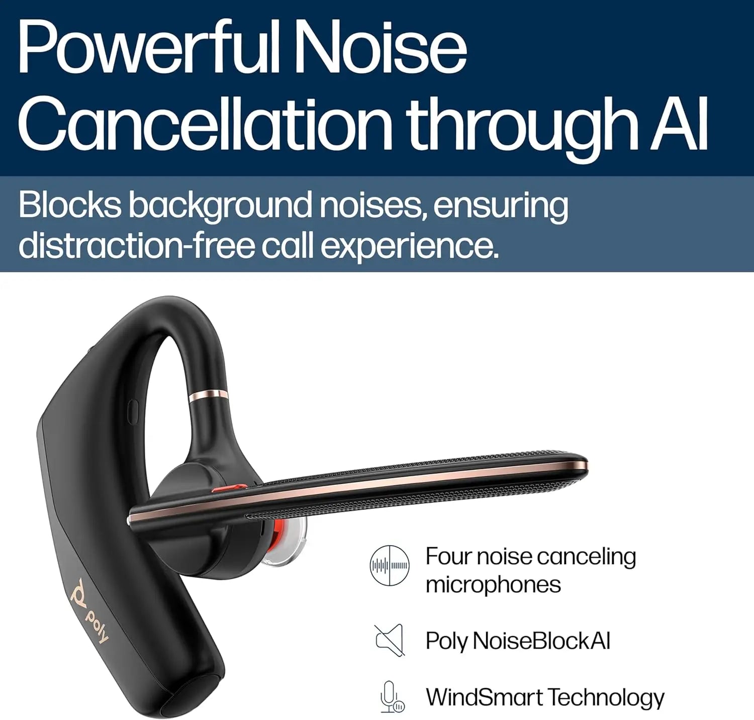 Noise-Canceling Bluetooth Headset with Charging Case, 30-Hour Battery, All-Day Comfort for Work Calls