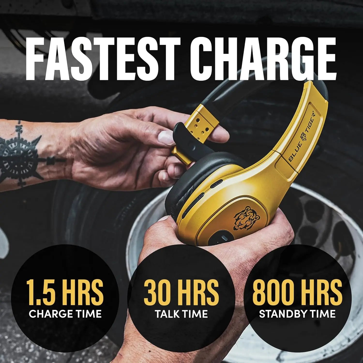 Premium Trucker Bluetooth Headset - Wireless Noise Canceling, 30-Hour Talk Time, USB-C Charging for Drivers