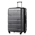 Expandable Large Checked Luggage Hardside PC+ABS Suitcase with TSA Lock Lightweight Rolling Carry On with Spinner Wheels for Tr