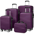 5-Piece Hard Shell Expandable Luggage Set with Spinner Wheels, Lightweight Travel Suitcases for Men and Women (14/18/20/24/28 in