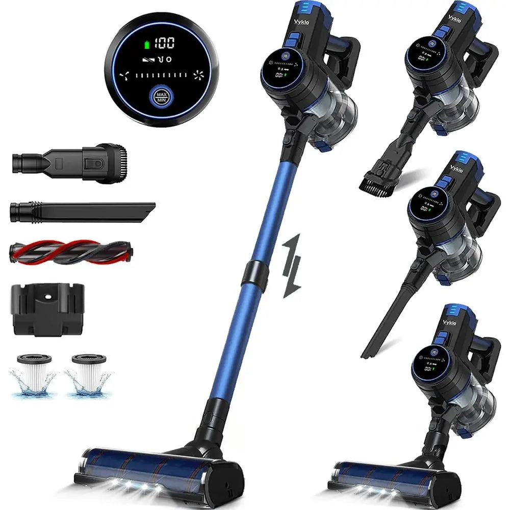 Powerful Suction Lightweight Stick Vacuum Cleaner, 55-Minute Runtime, Ideal for Home, Hardwood Floors, Carpets, Cars, and Pet Ha