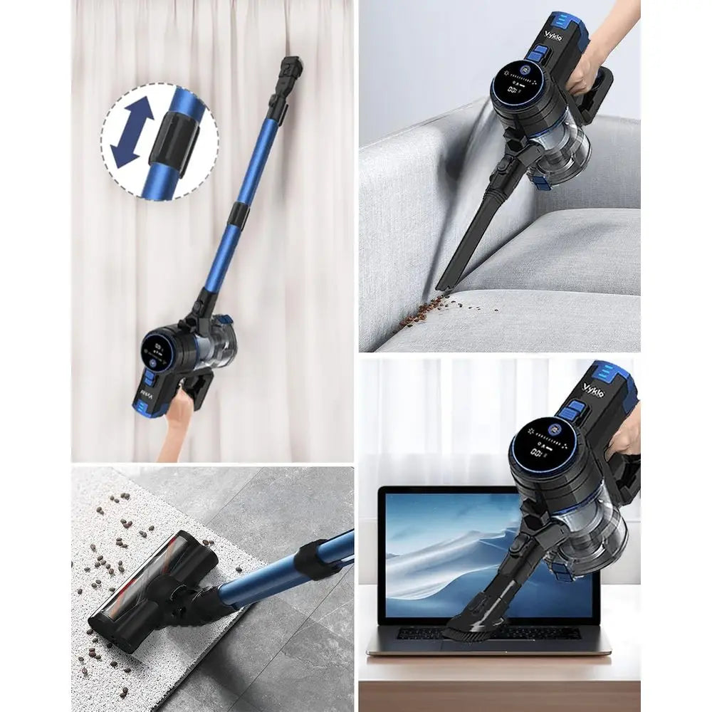 Powerful Suction Lightweight Stick Vacuum Cleaner, 55-Minute Runtime, Ideal for Home, Hardwood Floors, Carpets, Cars, and Pet Ha