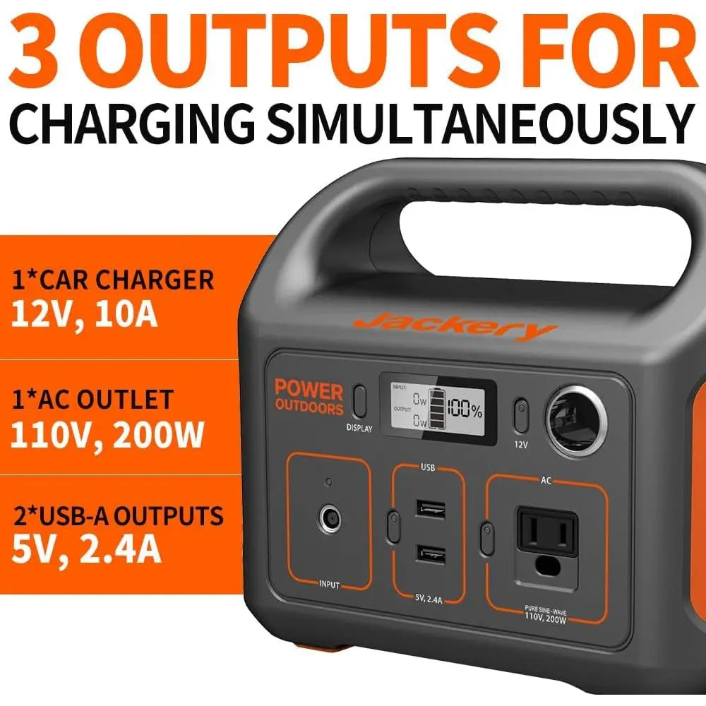 Portable Power Station 290, 290Wh Backup Lithium Battery, 110V/200W e Sine Wave AC Outlet, r Generator (r Panel Not Included) or