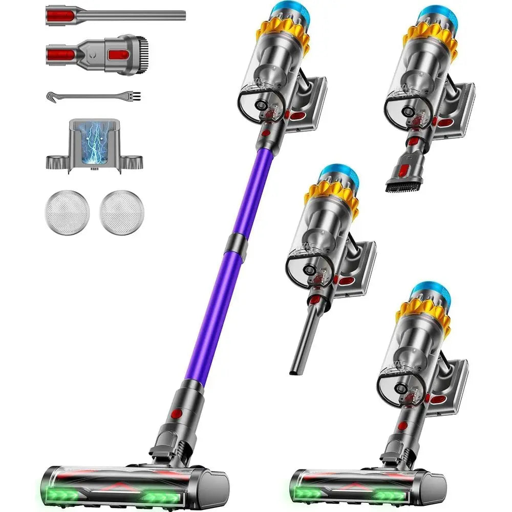 Powerful 70-Minute 650W Cordless Stick Vacuum Cleaner, 55kPa Suction for Home, Pet Hair, Carpets, and Hardwood Floors