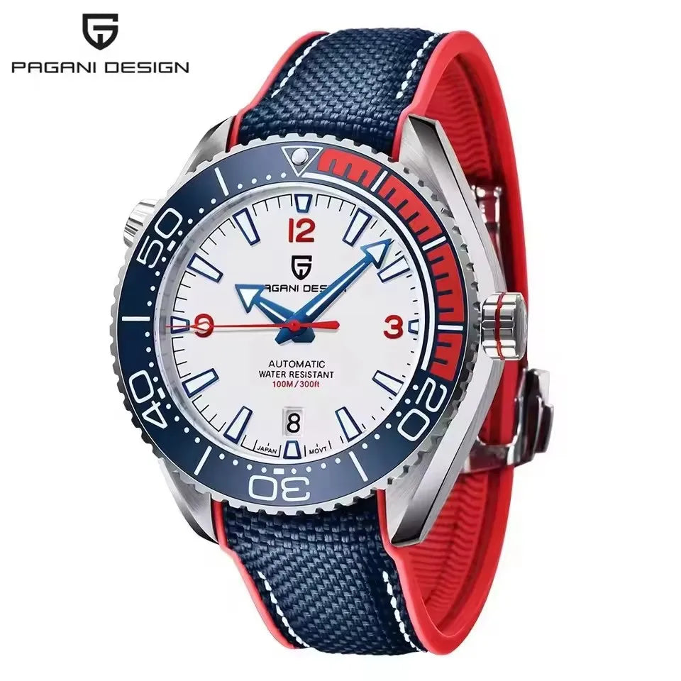 PAGANI DESIGN 42MM Classic Luxury Diving Men Automatic Mechanical Watch Sapphire Glass Stainless Steel Waterproof Watch for men