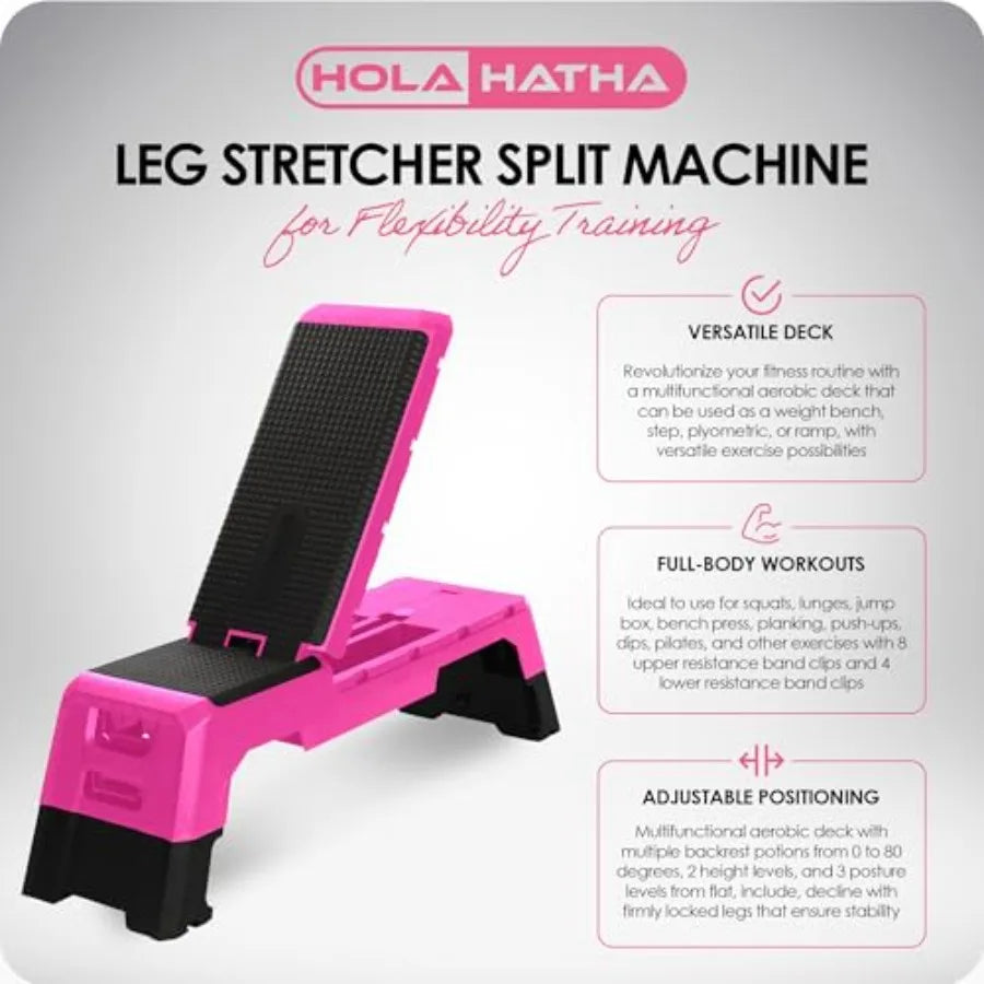 Compact Portable Aerobic Step Platform Exercise Fitness Equipment Cardio Stepper with Adjustable Height for Home Gym in Black a