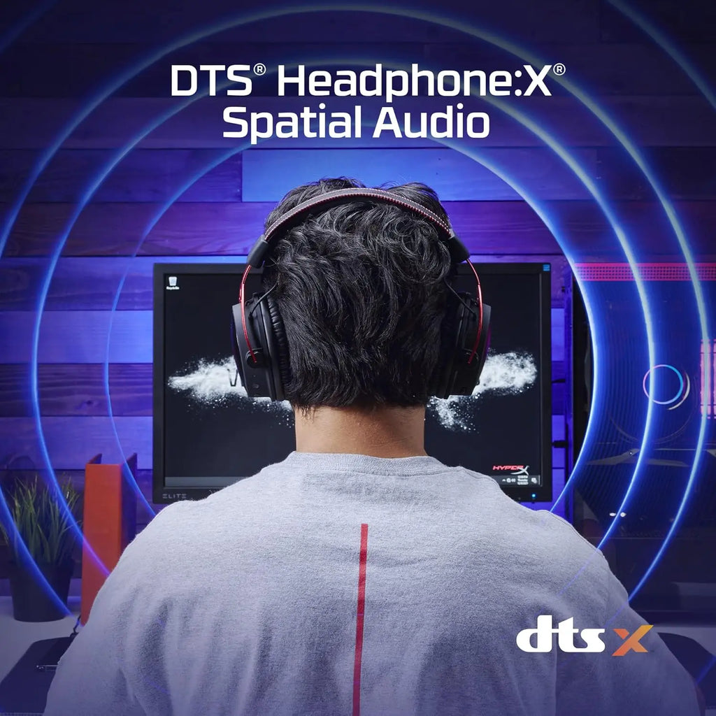 Wireless Gaming Headset with 300-Hour Battery, DTS Spatial Audio, Noise-Canceling Mic, Aluminum Frame