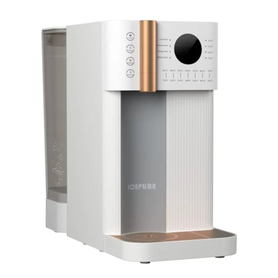 4-in-1 Reverse Osmosis Water Filter Countertop System for Home RO Water Purifier with Hot and Cold Dispenser Bottleless