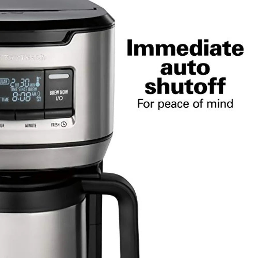 Programmable Front-Fill Coffee Maker with Thermal Carafe 12 Cup Ccity Black Stainless