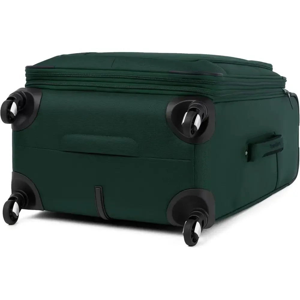 2-Piece Expandable Luggage Set with 4 Spinner Wheels, Lightweight Suitcase, Unisex, Forest Green
