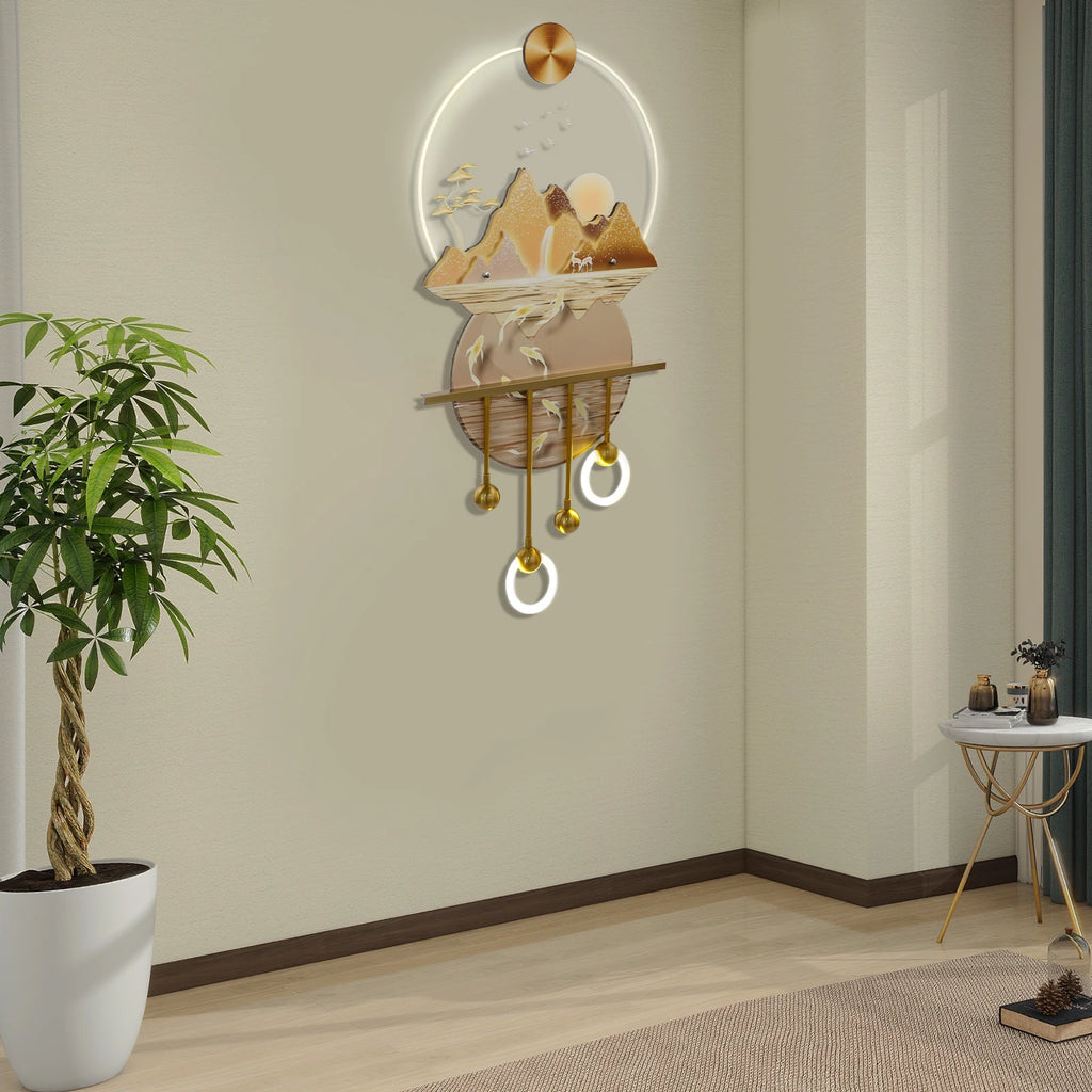 Wall Art Decor With Warm Light Wall Decoration Wall Hanging Decoration for Living Rooms Offices Bedrooms Entrances