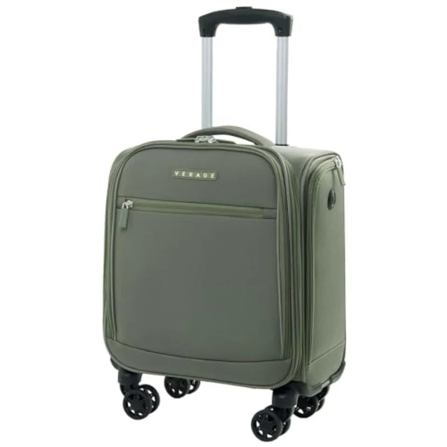 Verage Underseat Carry On Luggage with Wheels14.5-Inch Spinner Small Suitcase Softside Lightweight Travel Bag for Men and Women