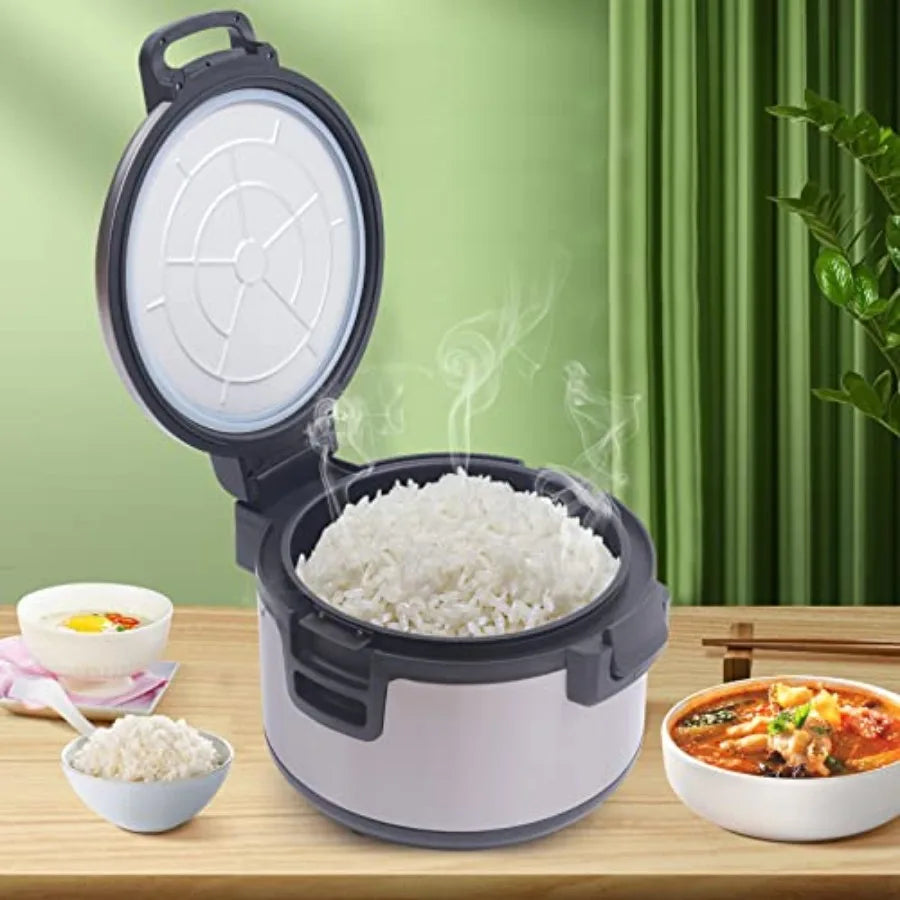 19 Liter Commercial Rice Cooker 100W Electric Rice Warmer with Non-stick Inner Pot for Restaurants 68/72 Dual Temperature Contr