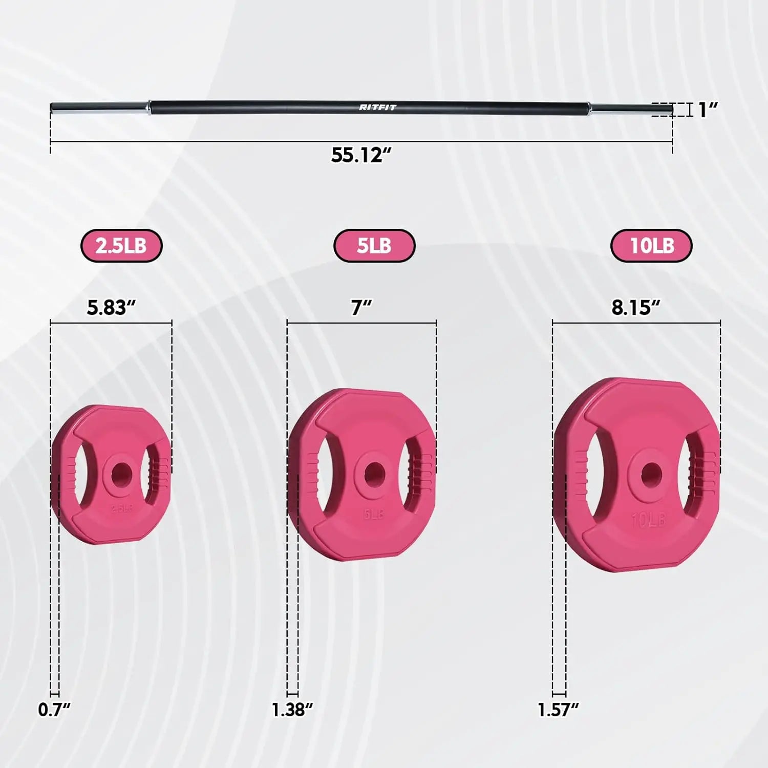 Home & Gym Adjustable Barbell Weight Set, Steel Material, Silver Color, Ideal for Weightlifting and Strength Training