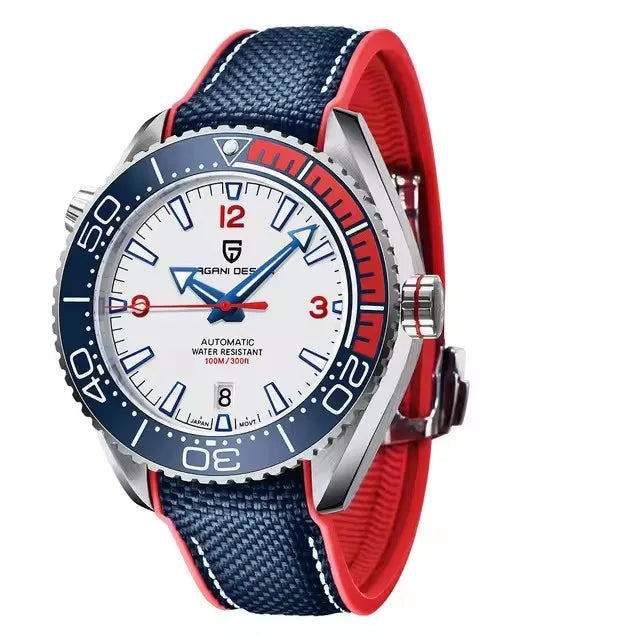 PAGANI DESIGN Classic Men Mechanical Automatic Watch 42MM Sapphire Glass Ceramic Bezel Stainless Steel Sports Watches for men