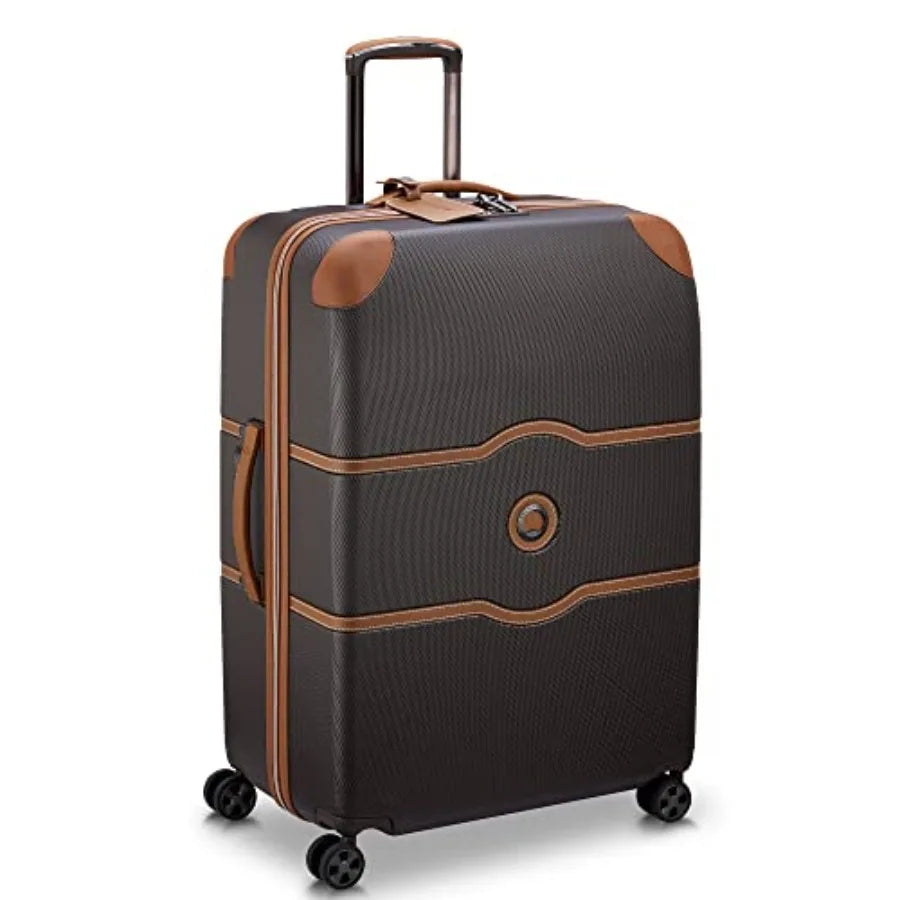 DELSEY PARIS Chatelet Air 2.0 Hardside Luggage with Spinner Wheels Chocolate Brown 2 Piece Set 19 28