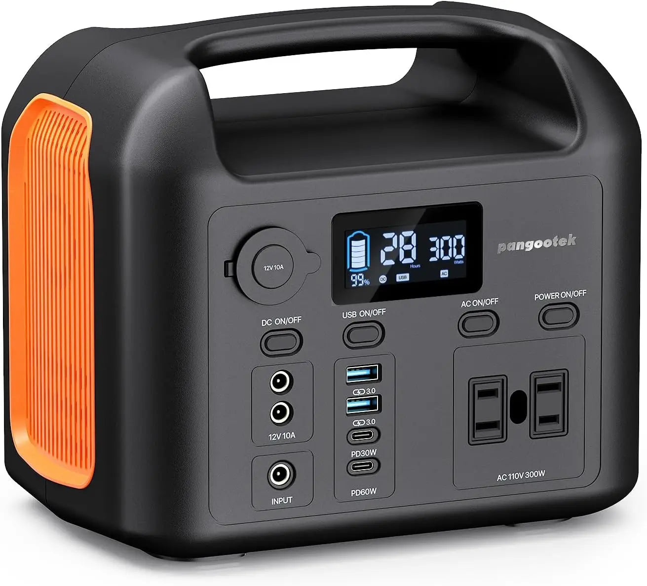 Portable Power Station 300W LiFePO4 Solar Generator with Pure Sine Wave AC Outlets, Fast PD Charging for CPAP Outdoor Camping