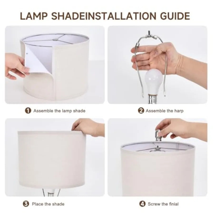 Nightstand Lamp Bedside Lamps Set of 2 Vtage Rustic Farmhouse Table Lamp 3 Way Dimmable Horizontal Stripe Lightfor Livg Room Be