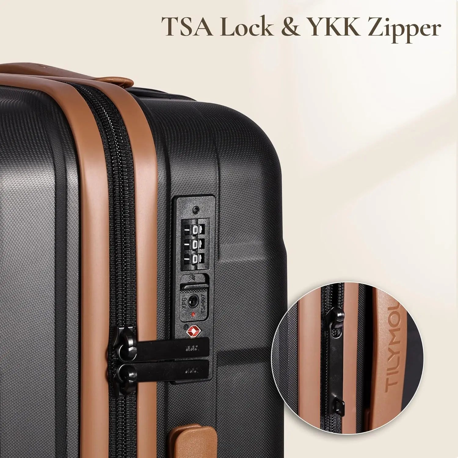 3 Piece Hardside Luggage Set with Spinner Wheels, TSA Lock, Expandable Lightweight Travel Suitcase for Women, Burgundy