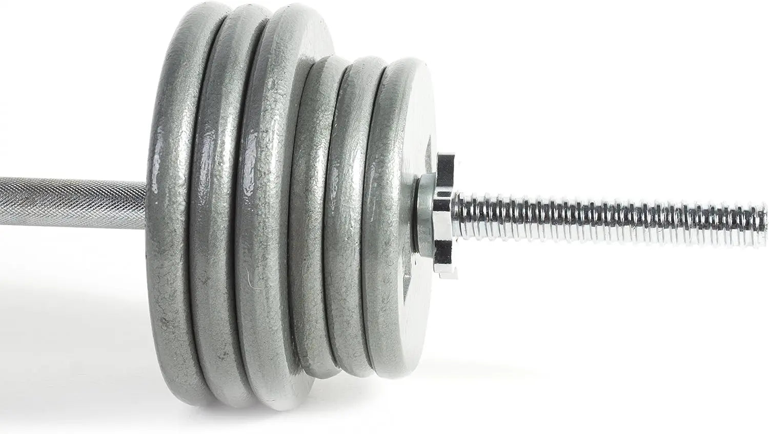 100-Pound Standard 1-Inch Barbell Weight Set for Weightlifting and Strength Training