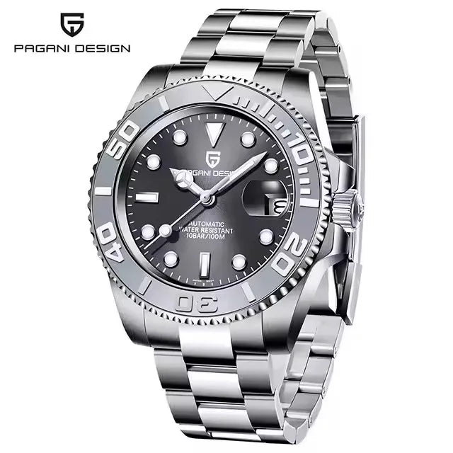 PAGANI DESIGN 40MM Diving Series Luxury Men Mechanical Watch Sapphire Glass Stainless steel waterproof Automatic Watches for men