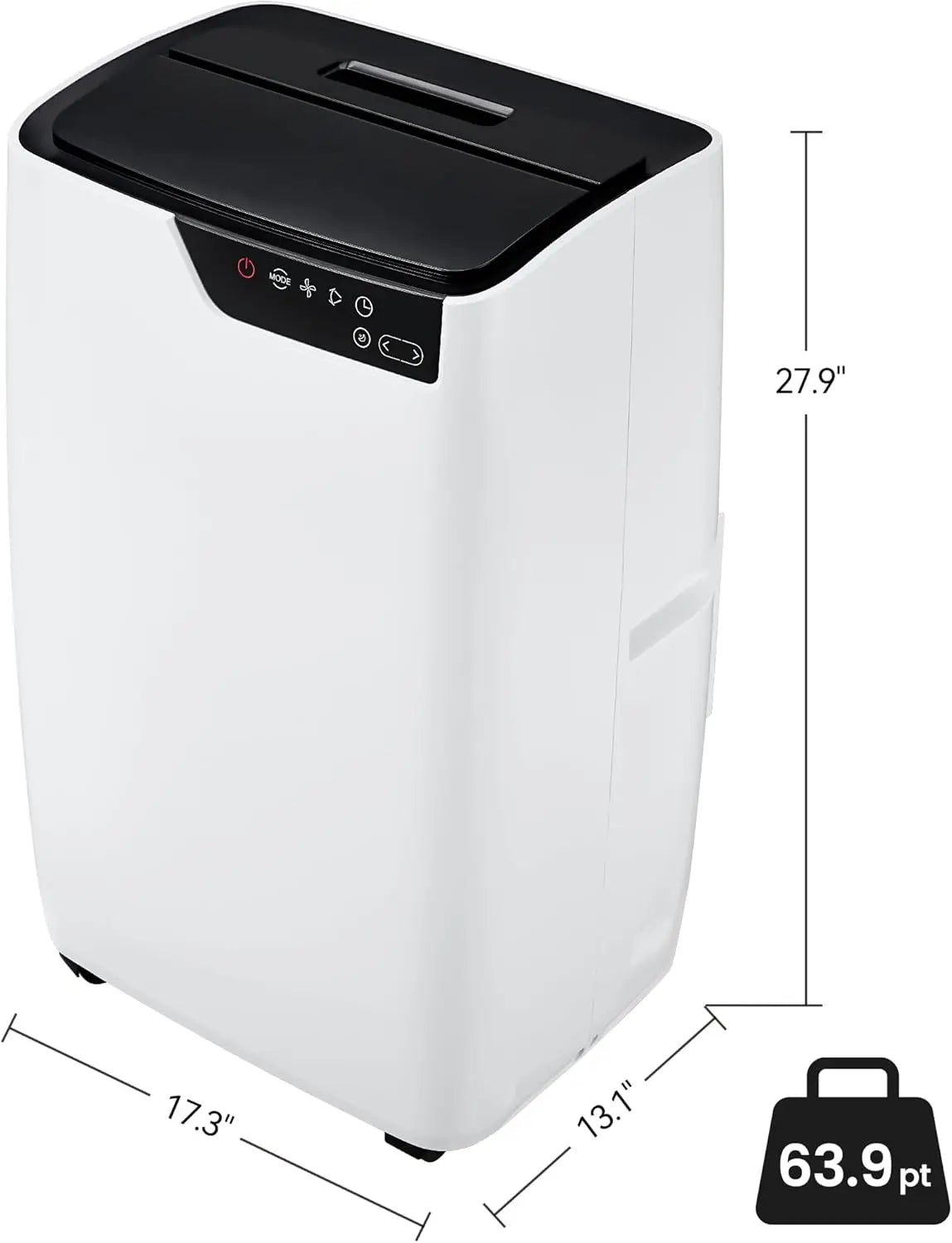 12000 BTU Portable Air Conditioners for Room up to 550 sq.ft, 3-IN-1 Free Standing Quiet Cooling Portable AC Unit, 24H Timer