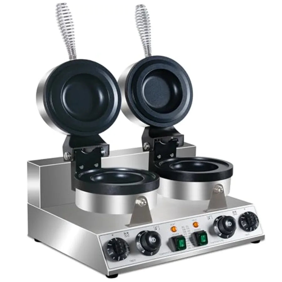Ice Cream Burger Maker Double UFO Waffle Maker with Ice Cream Filling Non-Stick Panini Press Sandwich Grill 2600W Gelato Machin