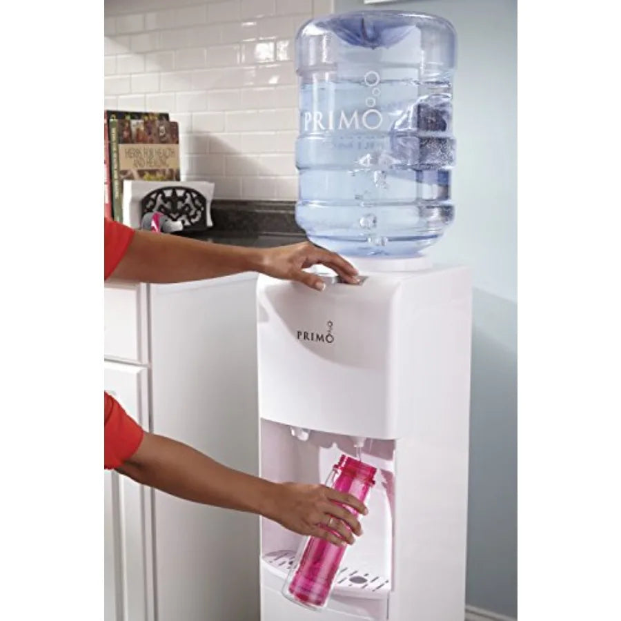 Top-Loading Water Dispenser 2 Temp Hot-Cold for 5 Gallon Bottle with Child-Resistant Safety Feature White