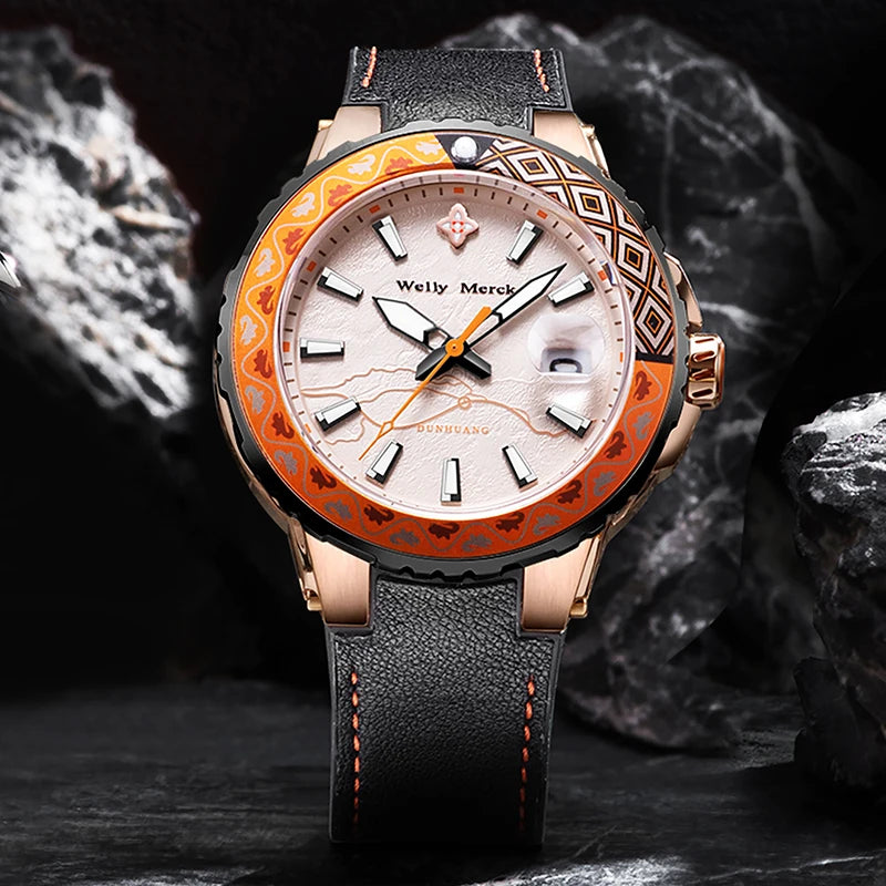 WM Watch Automatic Mechanical Original Brand Watches Limited EditionCollaboration Series Dive Welly Merck Wrist Watch For Man