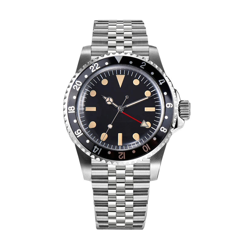 Custom LOGO Name NH34 Watch Luxury Vintage NH34Dial Mechanical Automatic Movement Waterproof Stainless Steel Wristwatch for Man