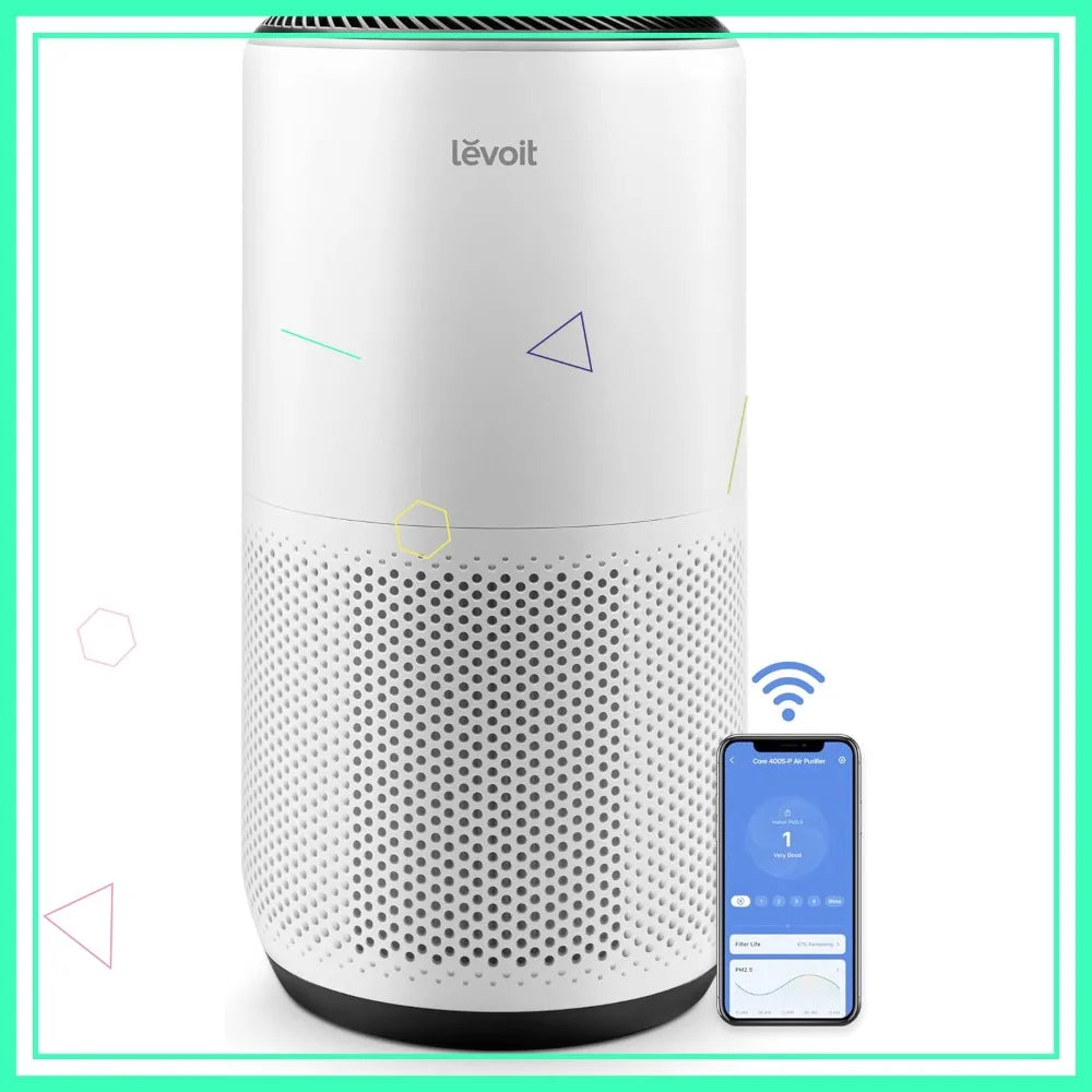 Large Room Air Purifier Up to 1733 ft², HEPA Sleep Mode, Auto Mode, Smart WiFi, 3-in-1 Filter for Pet Allergy Smoke Dust