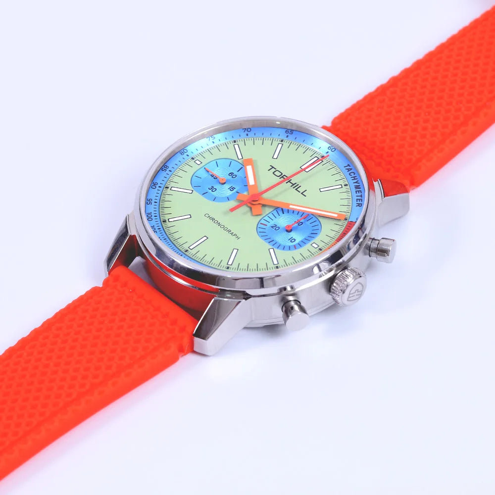 Mens Watches 40mm Seagull ST1901 Movement Pilots Mens Racing Chronograph Hand Wind Mechanical Watch Sapphire Luminous Wristwatch