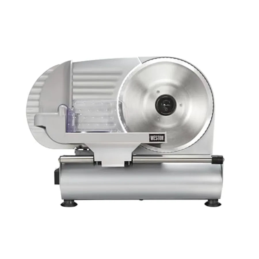 Electric Meat Cutting Machine for Deli Food Slicing Adjustable Thickness Non-Slip Suction Feet Removable 9 Stainless Steel Blad