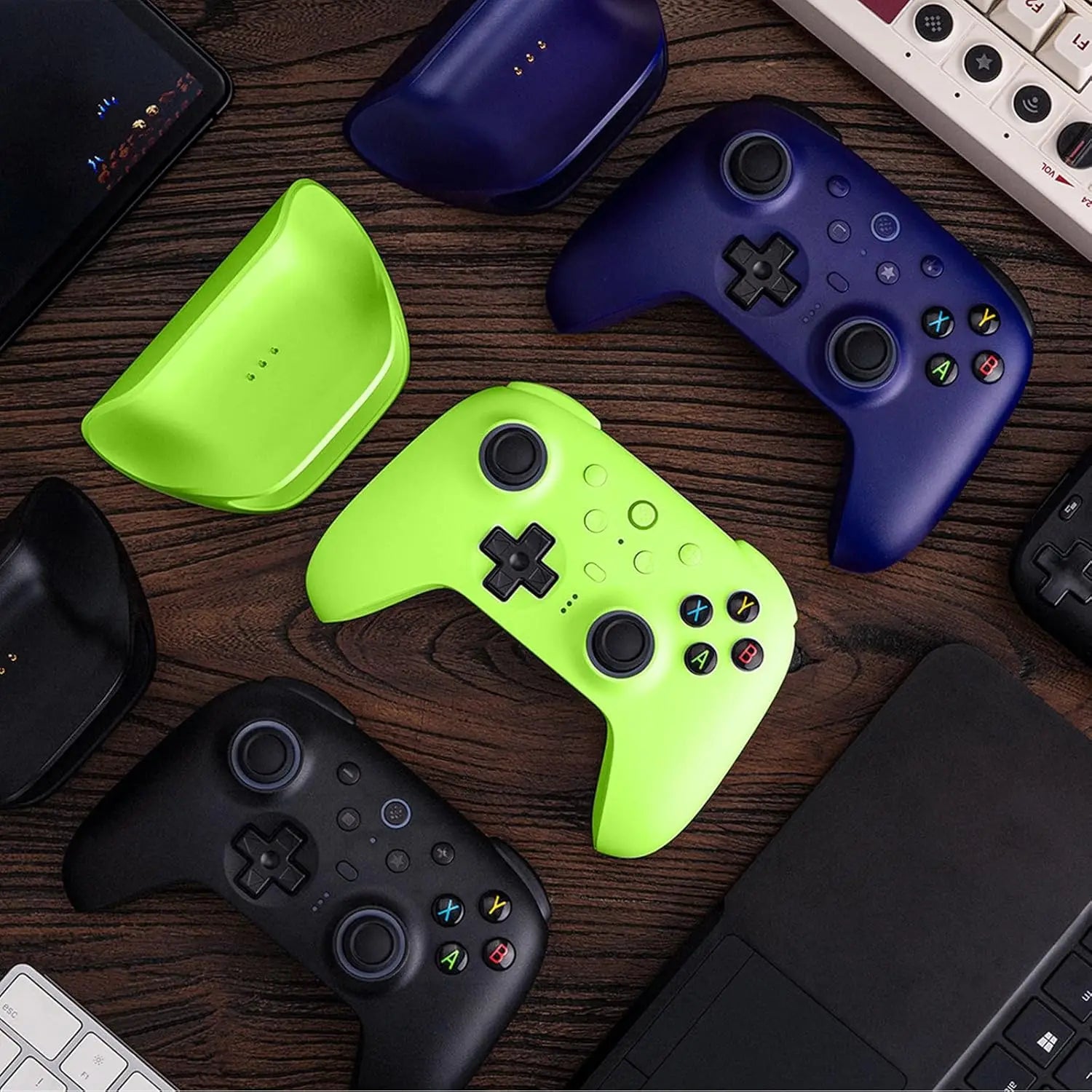 Pro Wireless Controller with TMR Joysticks, Hall Effect Triggers, RGB Ring & Dock for Windows/Android