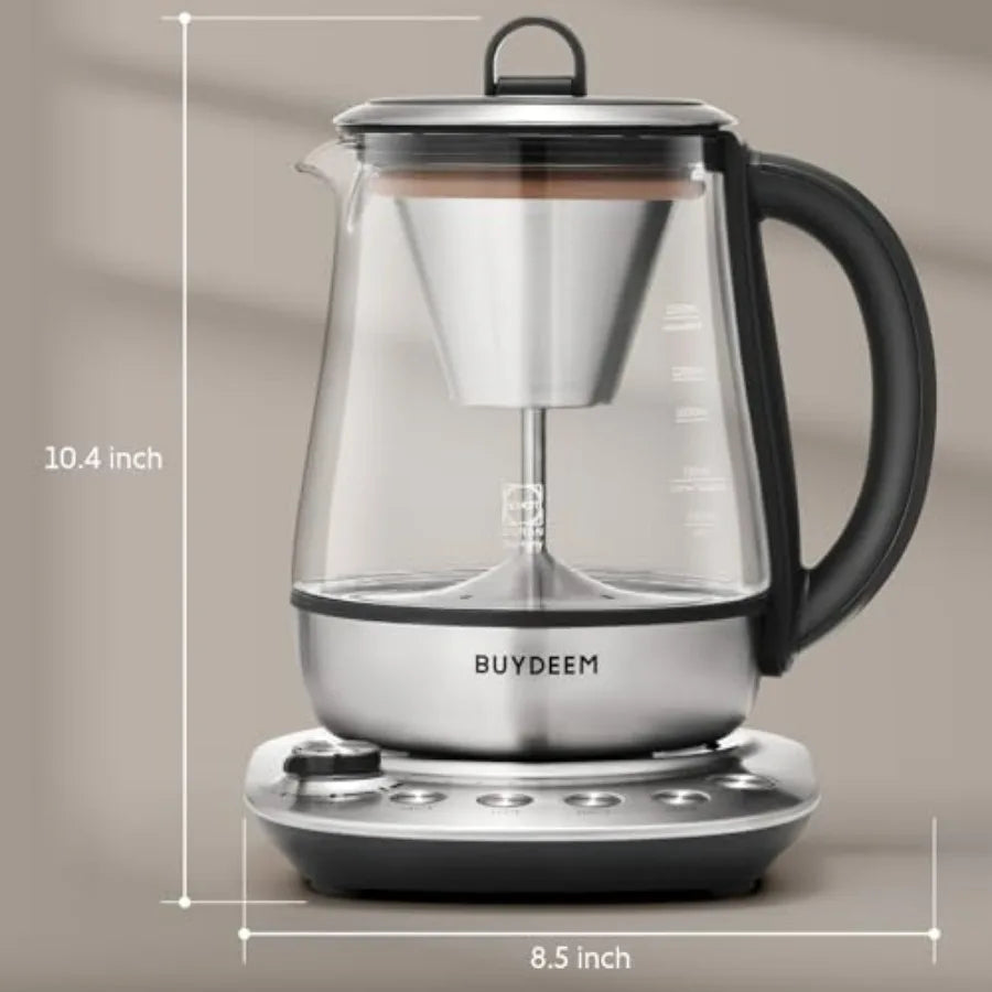 K176 Tea Maker, Multifunctional Stainless Steel Electric Kettle for Tea and Coffee Brewing, Auto Keep Warm, 5 Flavor Controls, 1