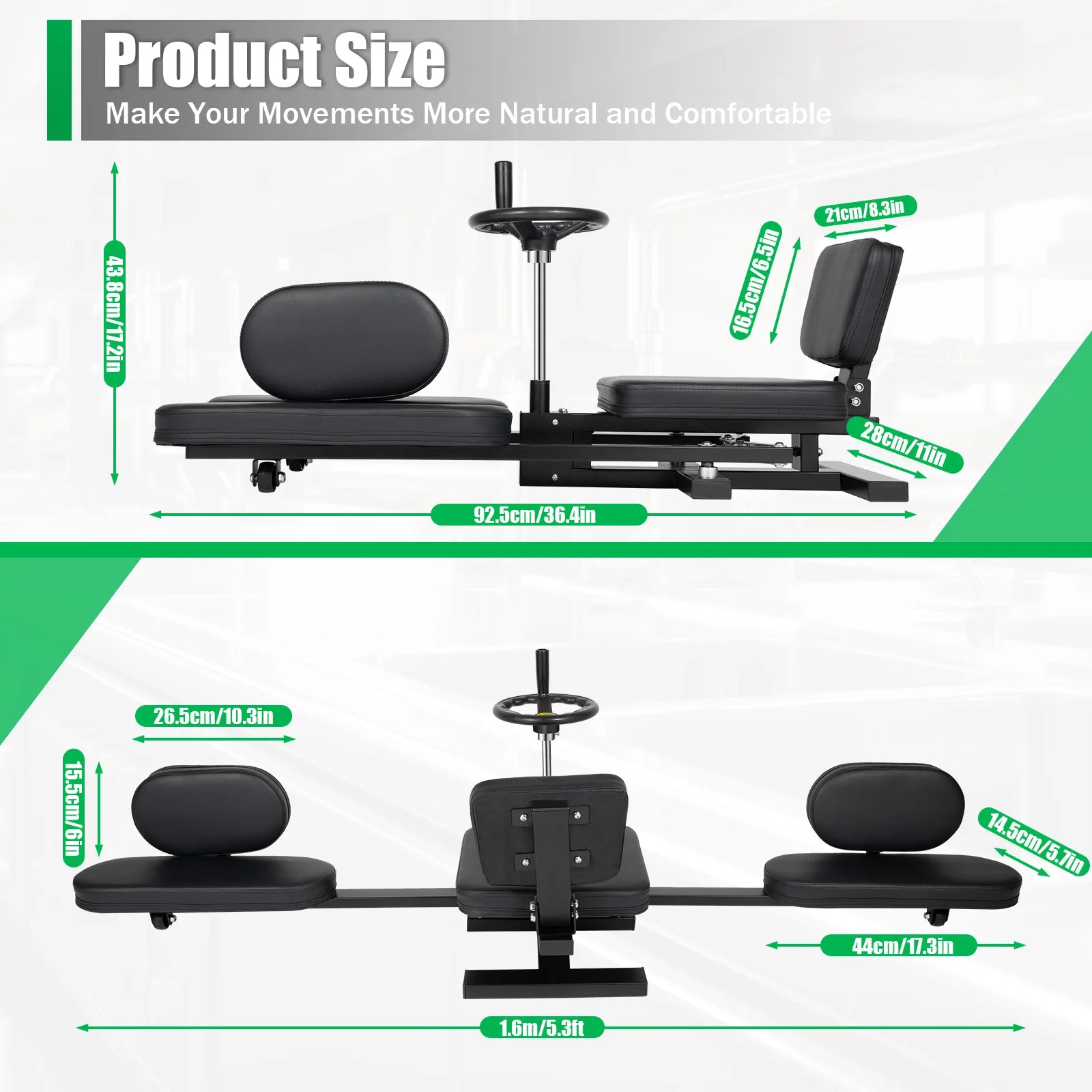 220lbs Pro Leg Stretcher Yoga Split Leg Stretching Machine Heavy Duty Flexibility Training Machine Home Gym Fitness Equipment