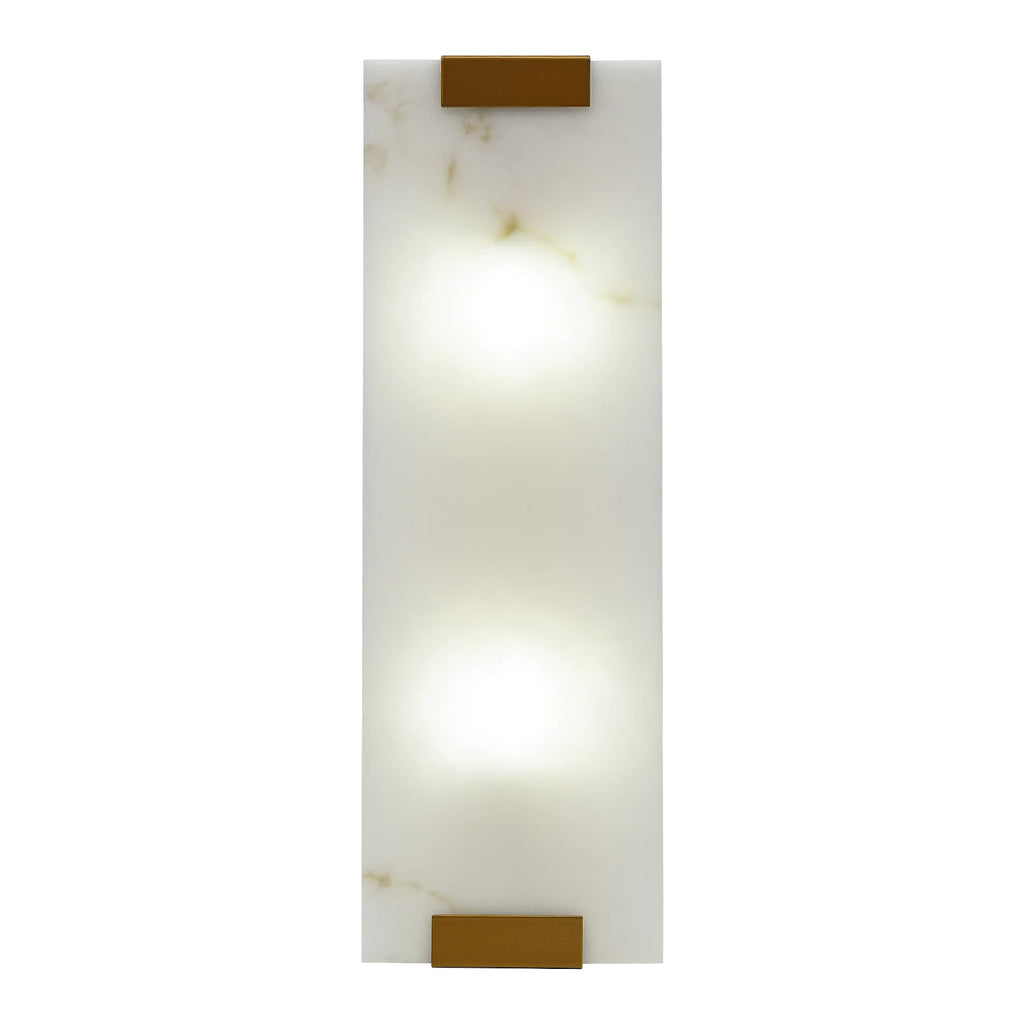 Hand-Carved Alabaster Sconce Rectangular G9 Light Wall Lamp Bedroom Kitchen US